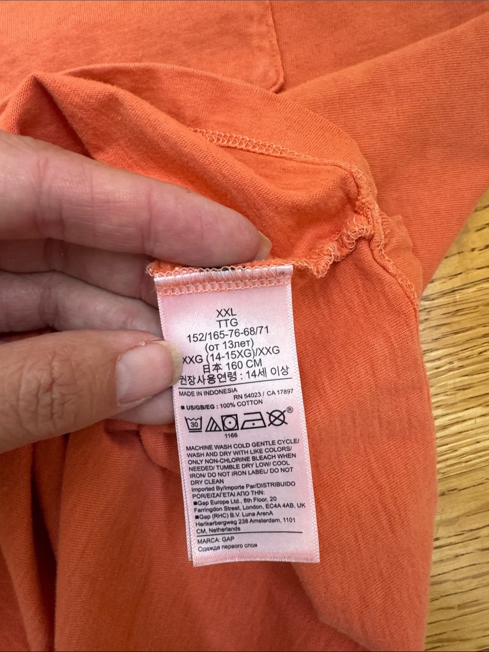 GAP Short-Sleeve Vintage Henley Tee in Coral Key